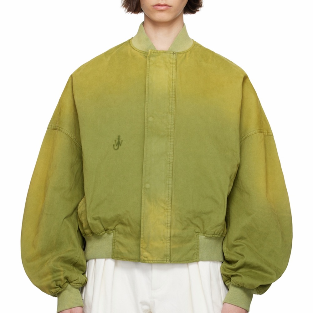 JW Anderson Olive Oversized Cropped Bomber Jacket Size S NEW